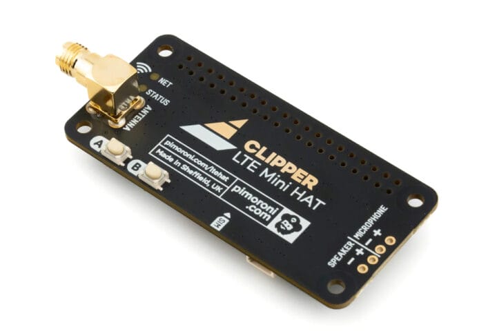 pimoroni LTE 4G for Raspberry Pi Clipper HAT Mini